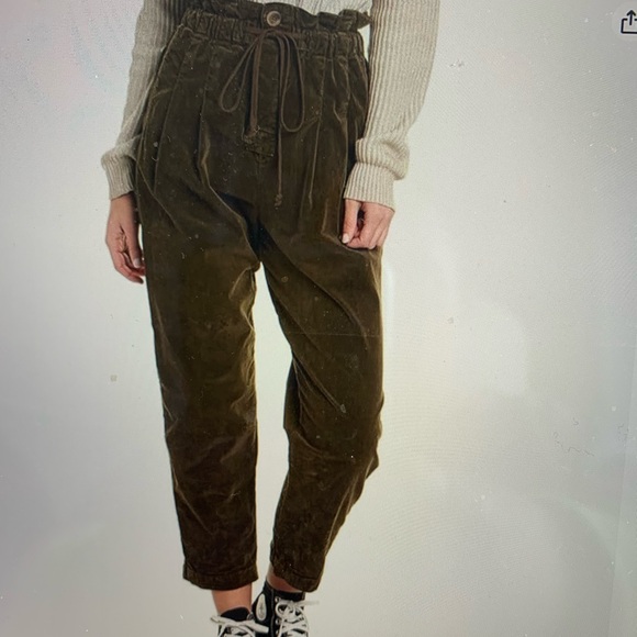 Free people corduroy pants. Plum coloured size large. NWT. - Picture 2 of 7